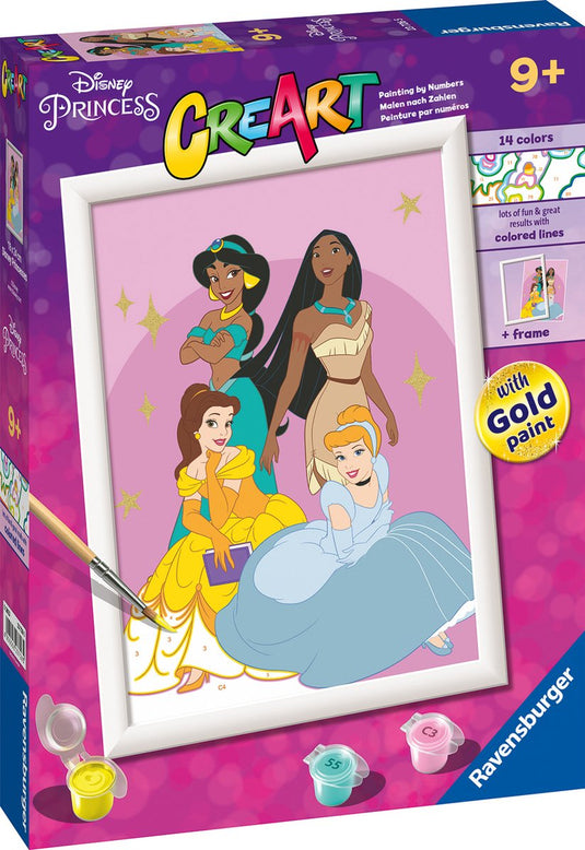 Ravensburger creart disney princesses - schilderen op nummer voor kinderen