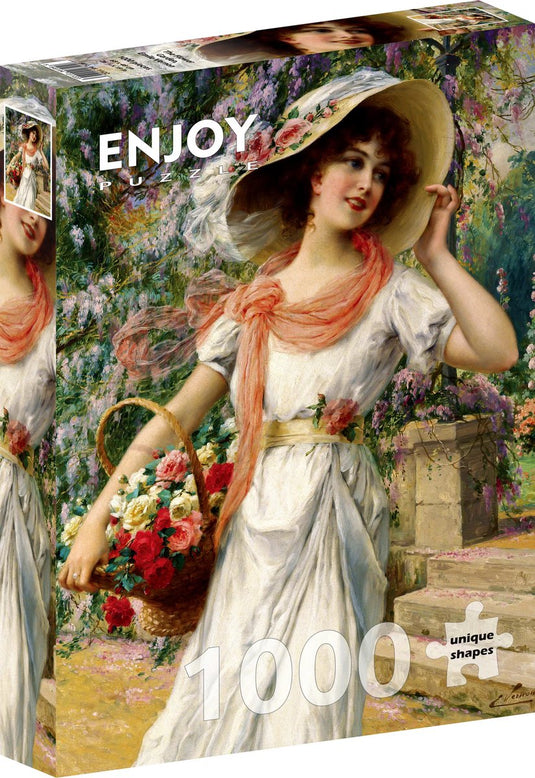 Enjoy puzzle puzzel emile vernon: the flower garden 1000 stukjes