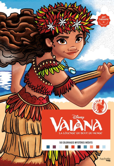 Hachette coloriages mysteres disney vaiana - - kleuren op nummer kleurboek voor volwassenen
