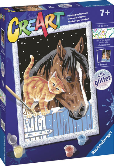 Ravensburger creart stable friends - schilderen op nummer voor kinderen