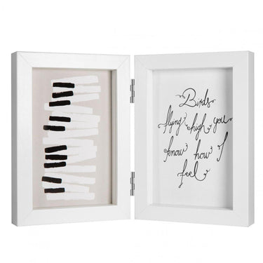Henzo fotolijst piano tweeluik 10x15cm wit