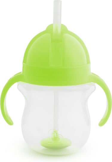 Munchkin tip sip antilek rietjesbeker - drinkbeker met rietje - vaatwasserbestendig - vanaf 6 maanden - 207ml - groen - drinkbeker met een rietje