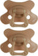 Difrax fopspeen natural - 6 tot 12 maanden - bruin - 2 stuks