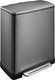 Eko - e-cube recycling pedaalemmer 28+18 liter - stainless steel plastic - black steel - prullenbak