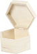 Creativ company cc houten doos hexagon 12x7 cm