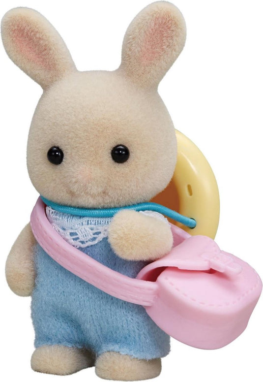 Sylvanian families 5413 baby wit konijn- fluweelzachte speelfiguur