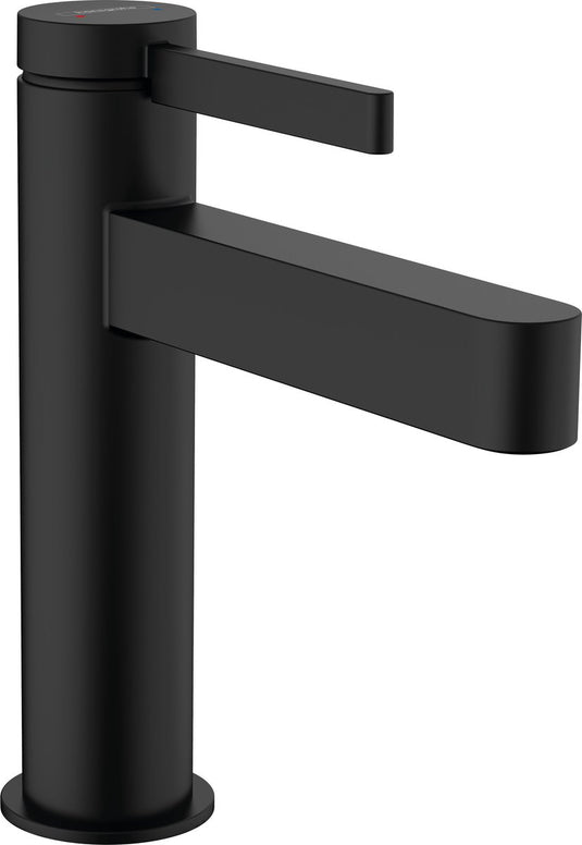 Hansgrohe finoris - wastafelmengkraan - ééngreeps bediening - met trekwaste - 110mm - mat zwart