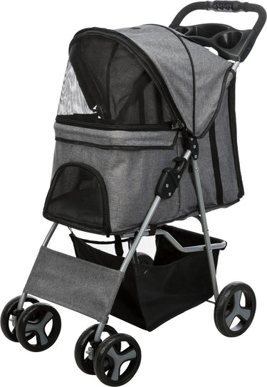 Trixie huisdieren wandelwagen inklapbaar grijs | dierenmand