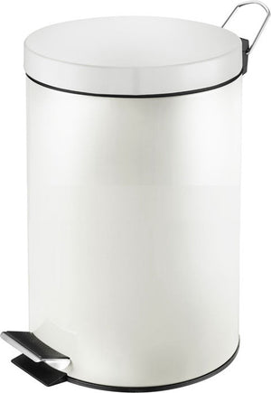 V-part - pedaalemmer 20 liter - steel - wit - prullenbak