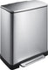 Eko - e-cube recycling pedaalemmer 28+18 liter - stainless steel plastic - mat rvs - prullenbak