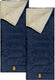 Abbey camp slaapzak - 2-pack - dekenmodel - blauw - 210 x 85 cm - extra ruim