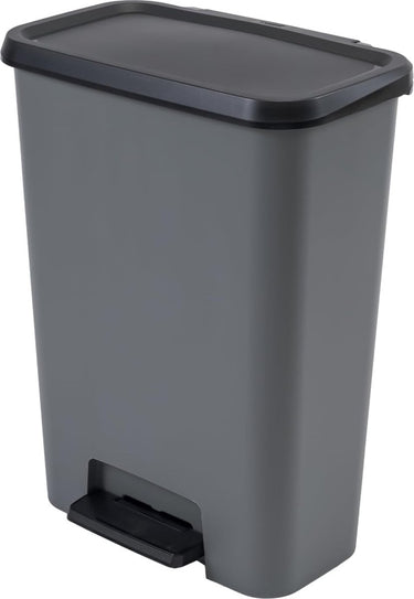 Curver compatta duo prullenbak 23l+23l - grijs zwart