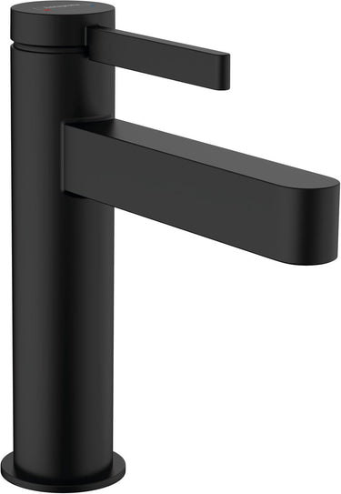 Hansgrohe finoris - wastafelmengkraan - ééngreeps bediening - met afvoerplug - 110mm - mat zwart