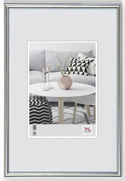 Walther galeria - kunststof lijst - fotoformaat 15x20 cm - zilver
