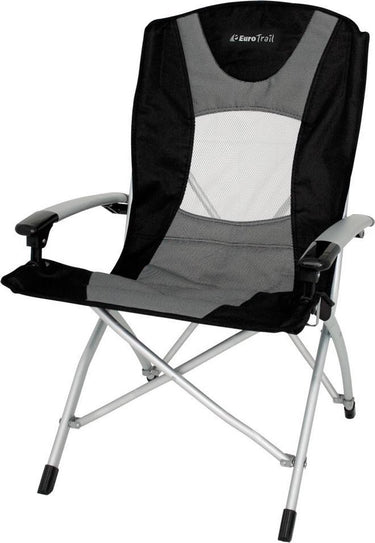 Eurotrail camping stoel lyon - charcoal zwart