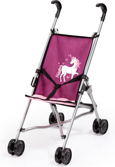 Bayer design - poppenbuggy - roze met eenhoorn