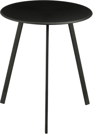 Mica decorations seatle bijzettafel voor buiten - salontafel rond - plantentafel en koffietafel - h45 x d38 cm - ijzer - zwart
