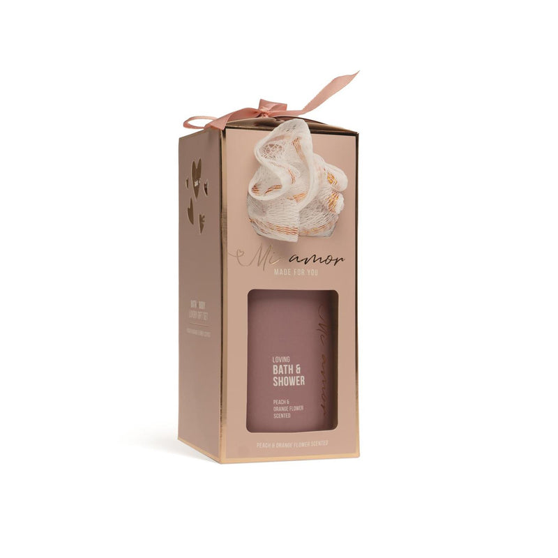 Afbeelding laden in galerijviewer, Source balance bad giftset mi amore bad douche gel 500ml en badspons
