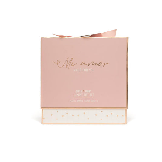 Source balance bad giftset mi amore bodylotion 120ml, bad douche gel 180ml, zeepblok 110g en badspons