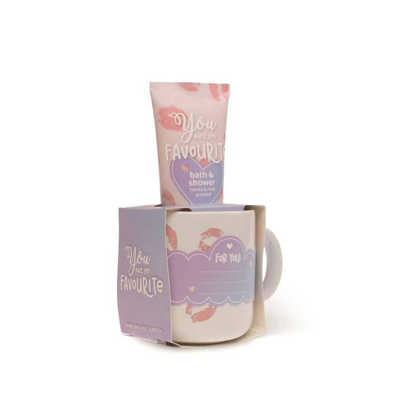 Afbeelding laden in galerijviewer, Source balance bad giftset my favourite douche gel 100ml met mok
