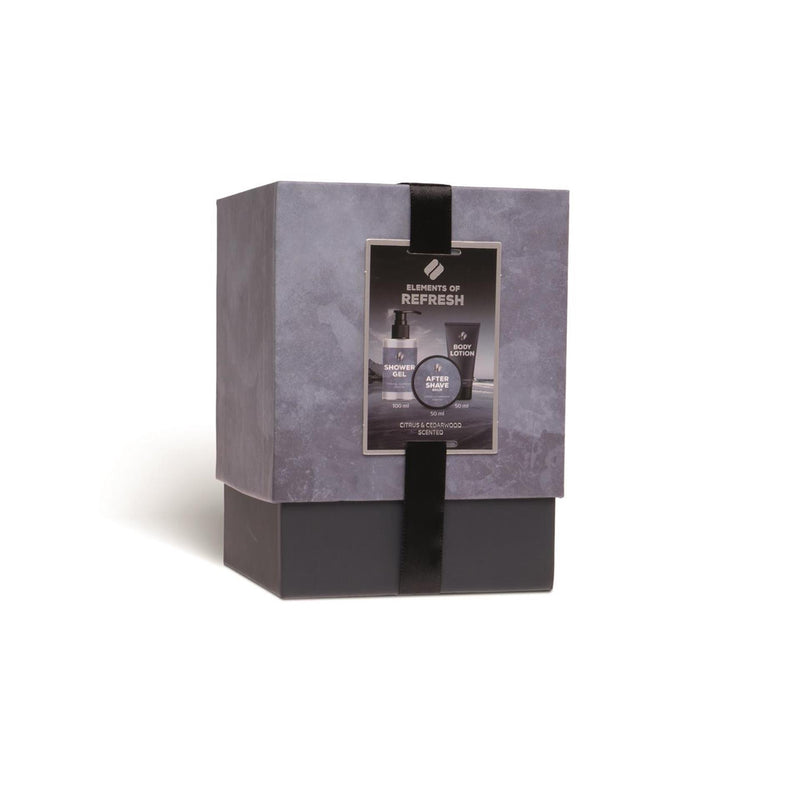 Afbeelding laden in galerijviewer, Source balance bad giftset elements of refresh bad douchegel 100ml, aftershavebalsem 50ml, bodylotion 50ml
