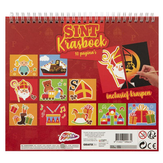 Sinterklaas Krasboek - Kras de tekening af