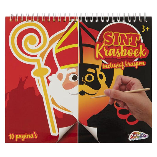 Sinterklaas Krasboek - Kras de tekening af