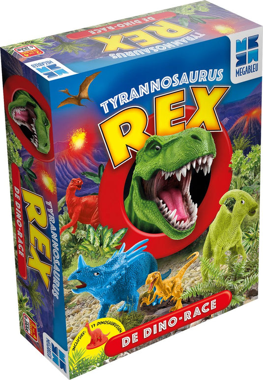 Megableu tyrannosaurus rex - spannend bordspel voor kinderen - het dino race avontuur - vanaf 6 jaar - spelletje met dinosaurussen
