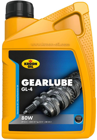 Kroon-oil gearlube gl-4 80w - minerale smeerolie - 1 liter - transparant