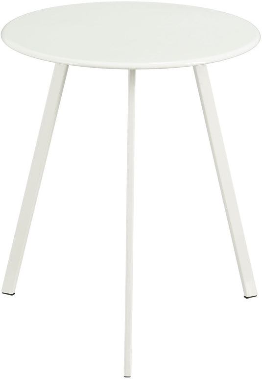 Mica decorations m seatle bijzettafel voor buiten - salontafel rond - plantentafel en koffietafel - h45 x d38 cm - ijzer - wit