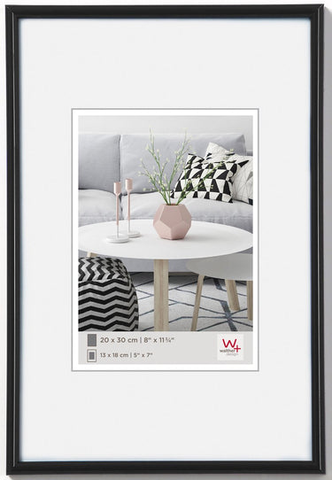 Walther galeria - kunststof lijst - fotoformaat 20x30 cm - zwart