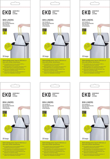 Eko - afvalzakken 25-35 ltr (e) (6x12 stuks) - - wit - afvalzak