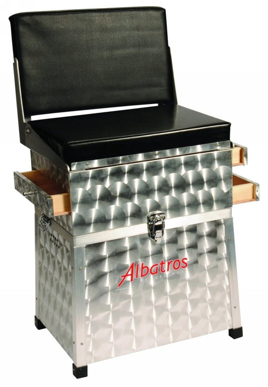 Albatros aluminium zitmand - 36 x 25 x 46 cm - grijs
