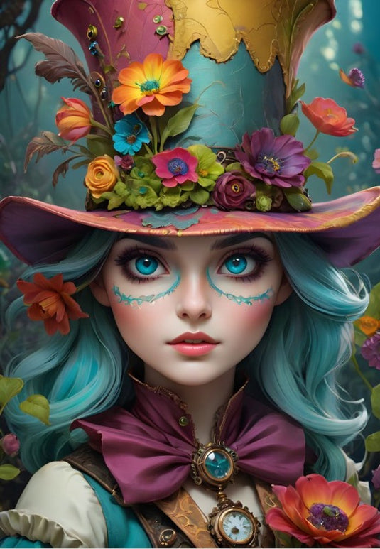 Bluebird puzzle legpuzzel lady with a hat - 1000 stukjes kleurrijk.