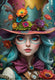 Bluebird puzzle legpuzzel lady with a hat - 1000 stukjes kleurrijk.