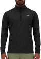 New balance space dye 1 4 zip heren sporttrui - black s