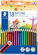 Staedtler kleurpotloden noris 17,5 cm hout grafiet 18 stuks