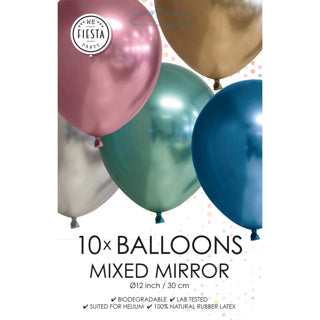 Load image into Gallery viewer, Chrome ballonnen assorti 10 stuks 30 cm | 6 stuks
