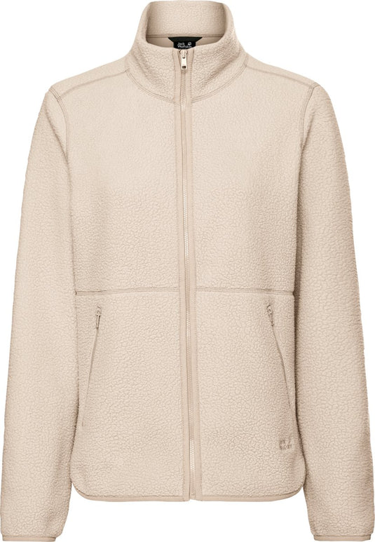 Jack wolfskin lite curl fz w dames outdoorjas-oyster