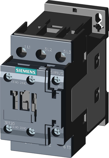 Siemens 3rt2026-1ap00 contactor 3x no 11 kw 230 v ac 25 a met hulpcontact 1 stuk(s)