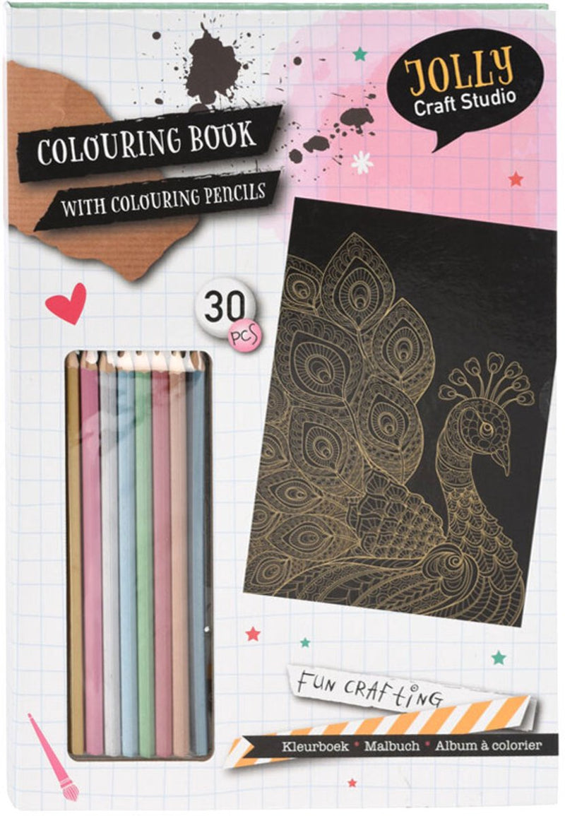 Load image into Gallery viewer, Koopman kleurboek met 8 potloden - creatief speelgoed voor kinderen.

