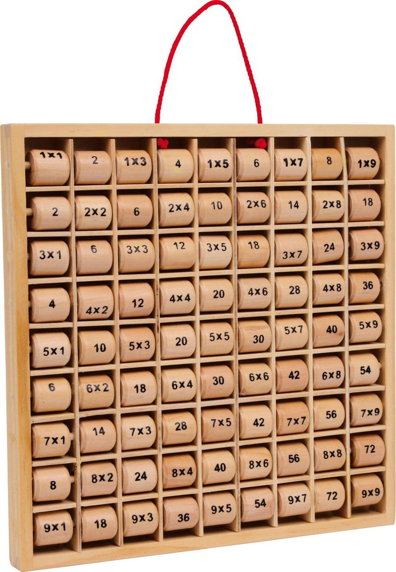 Load image into Gallery viewer, Small foot - houten vermenigvuldigingstabel 1x1
