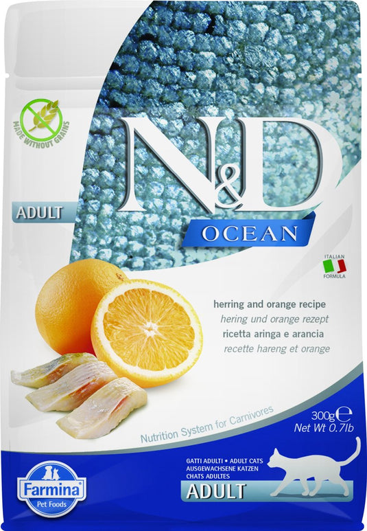 Farmina n d ocean kattenvoeding haring met sinaasappel 300 gr.