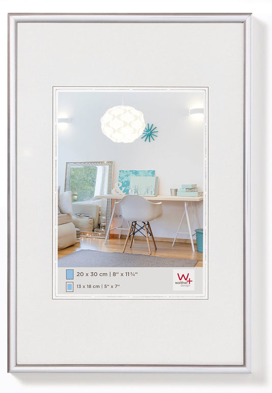 Walther new lifestyle - kunststof lijst - fotoformaat 20x30 cm - zilver
