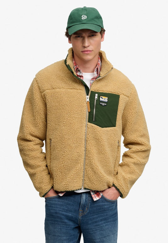 Superdry - mountain full zip fleece - heren - hoodies