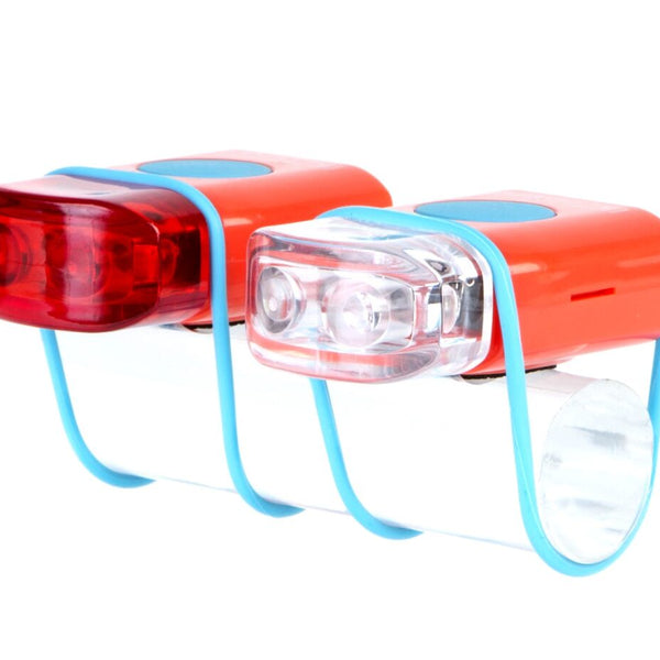 IKZI-Light LED set front + rear elastic with "Stripties" red