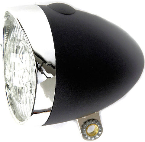 Headlight Retro LED Black Battery