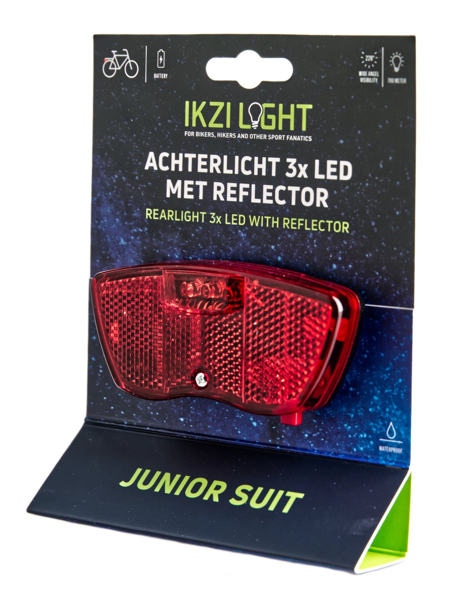 Ikzi Ikzilight junior achterlicht mini 3-led 80mm op kaart