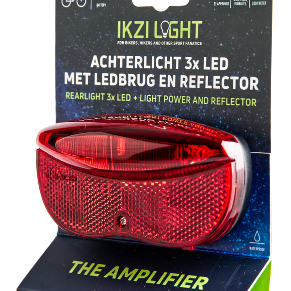 Ikzilight taillight battery on/off 3xled 50 mm on card