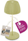 B.k.licht briloner champ mini - oplaadbare mini tafellamp - snoerloze lamp - met touch dimbaar - voor binnen en buiten - german design award winner 2025 - pastelgroen - ø8,5 x 20cm